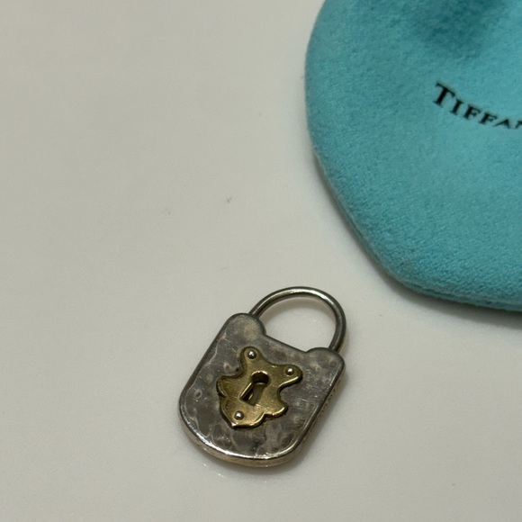 Tiffany & Co. Lock Charm - Silver & Gold - Picture 2 of 5